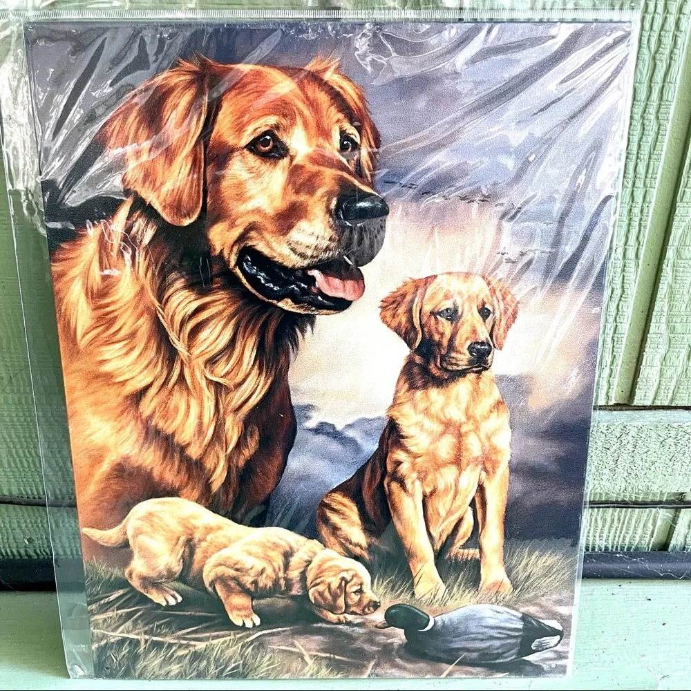 NEW Golden Retriever Dog Puppy Metal Sign